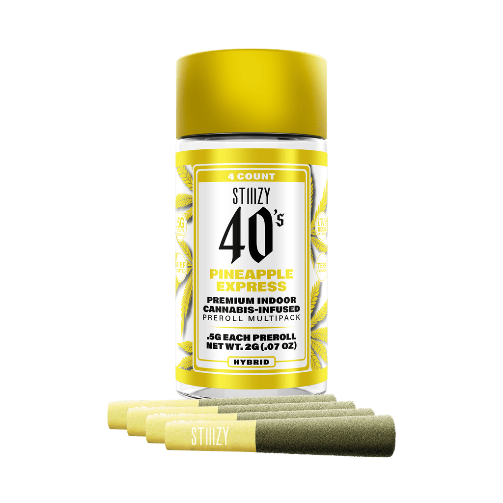 STIIIZY 40's Pineapple Express Infused Pre-Roll Pack 0.5g ea | 4-Pack