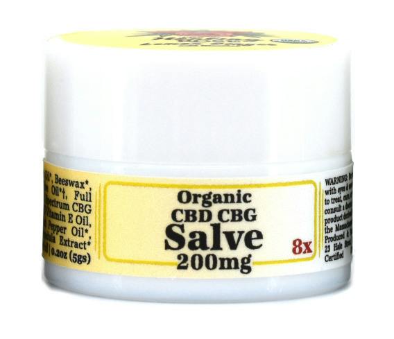 Organic Lemon Ginger CBD CBG Salve MIni Jar