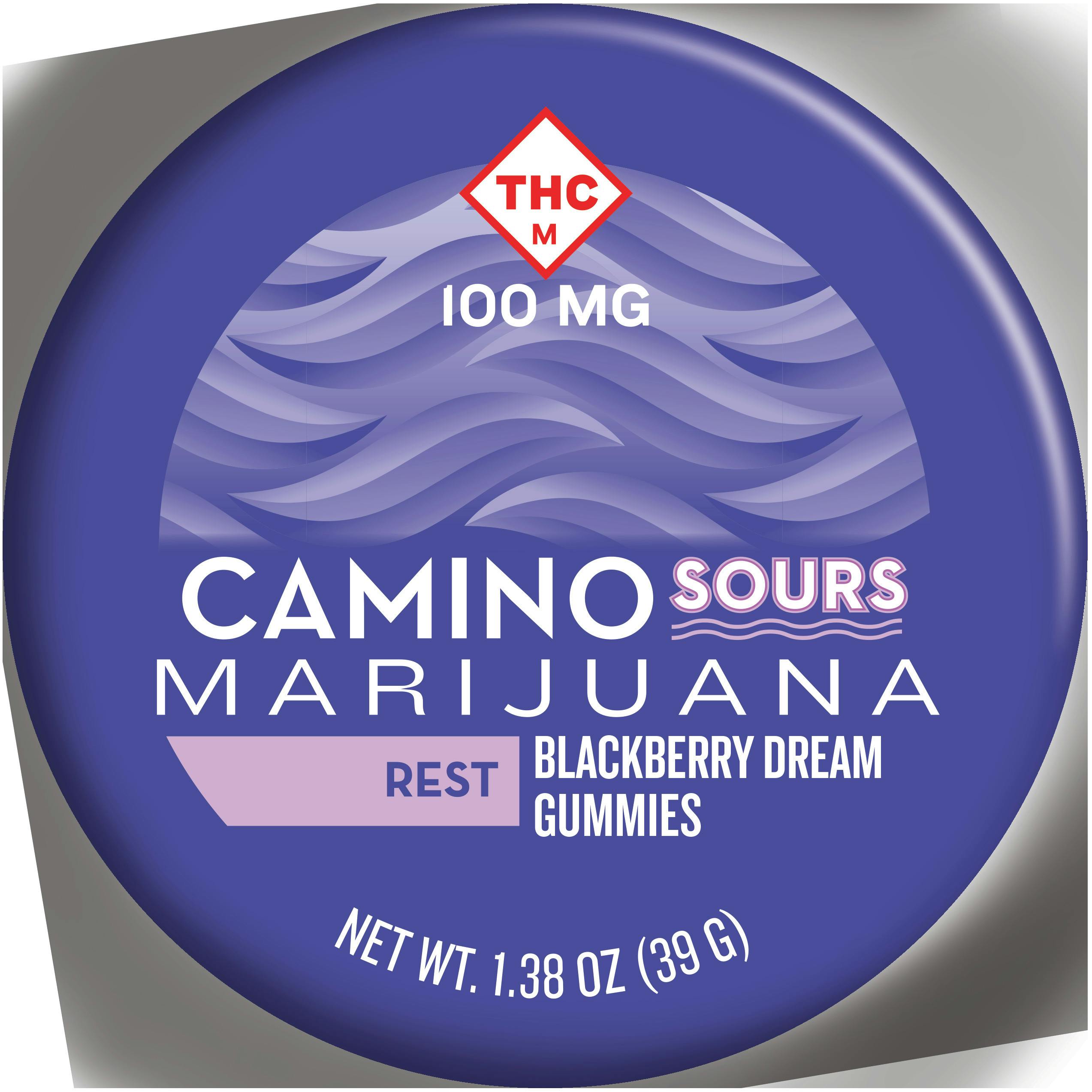 Camino: Gummies | Sour Blackberry Dream 1:1 | 100mg THC : 30mg CBN | 10pk