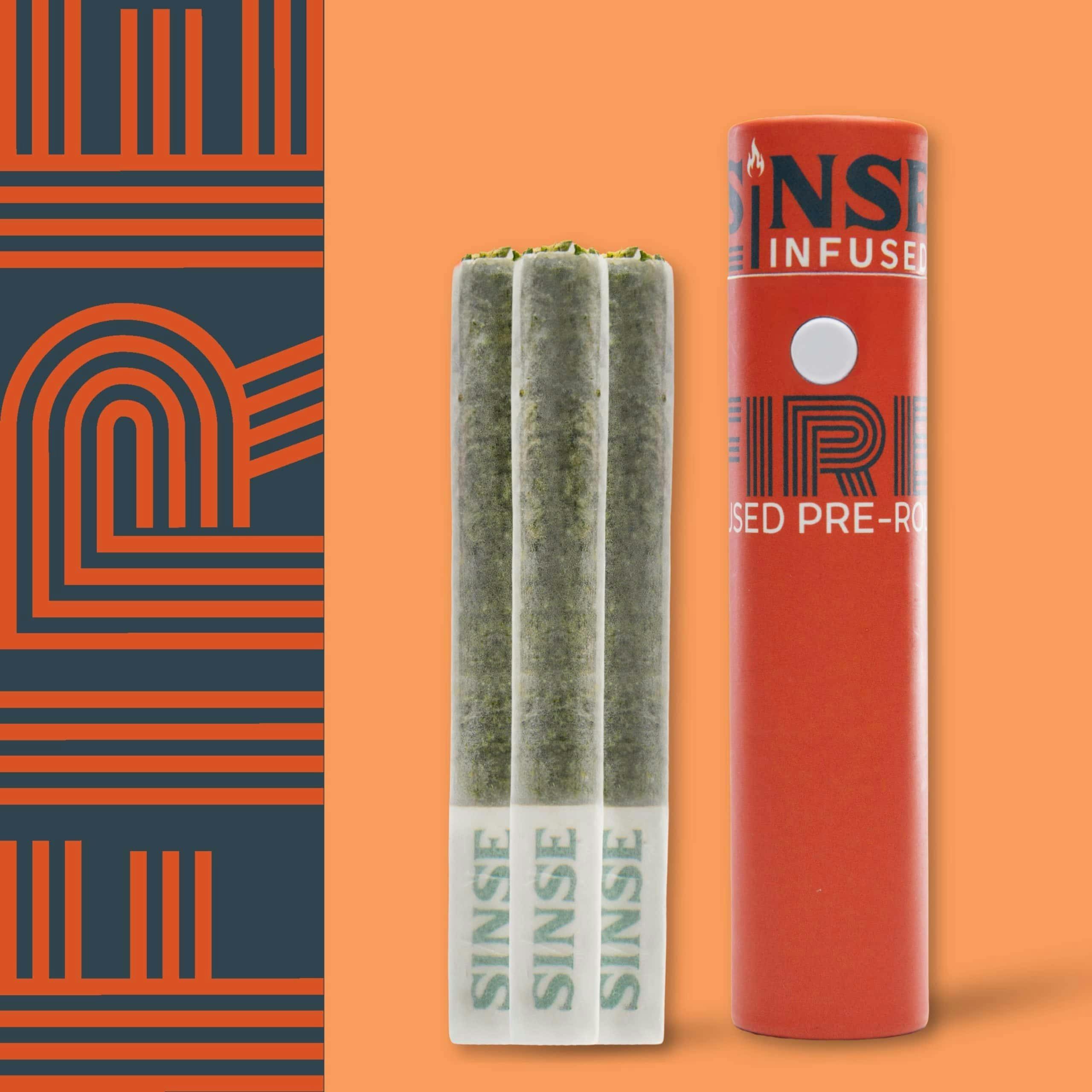 Sinse: Infused Pre-Roll Pack | Cherry Pie x Cap Junky | 1g ea | 3pk