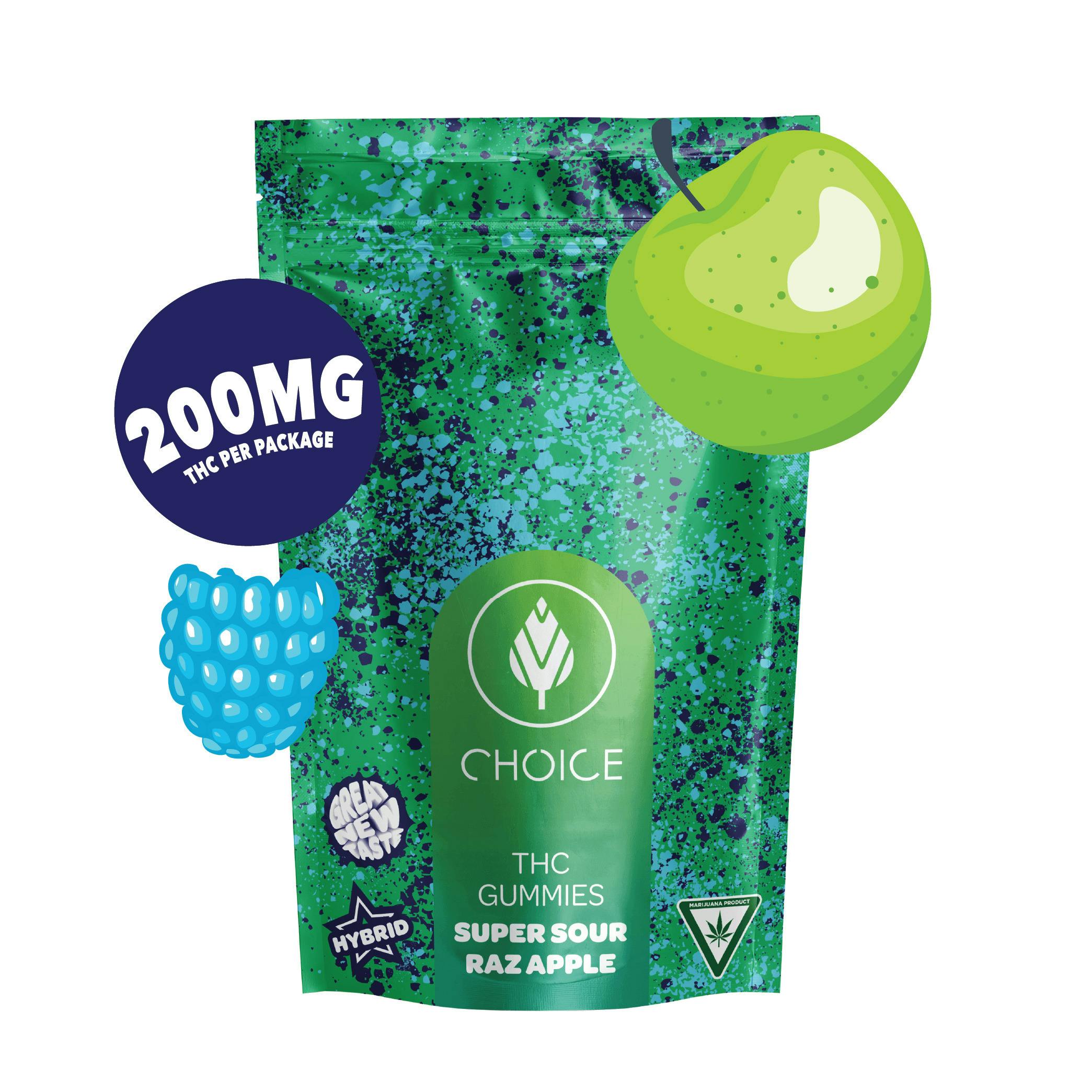 Choice | Super Sour Razz Apple Gummies