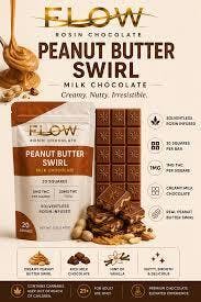Flow | Peanut Butter Swirl Rosin Chocolate Bar