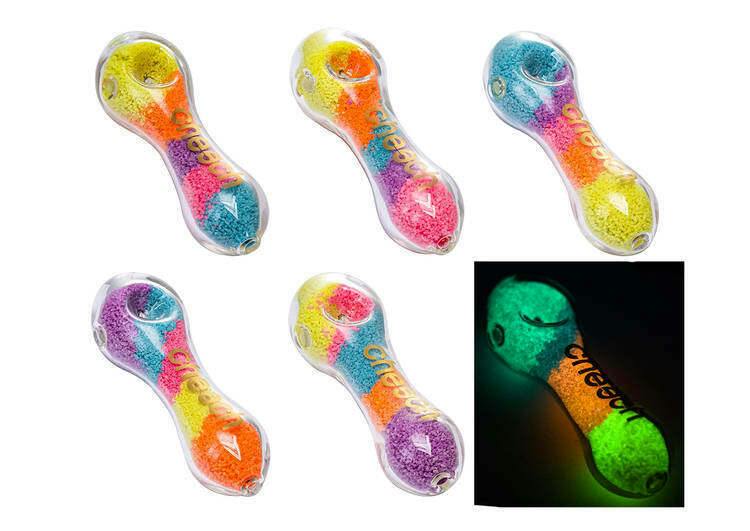 5” Glow In The Dark Mixed Color Assorted Handpipe