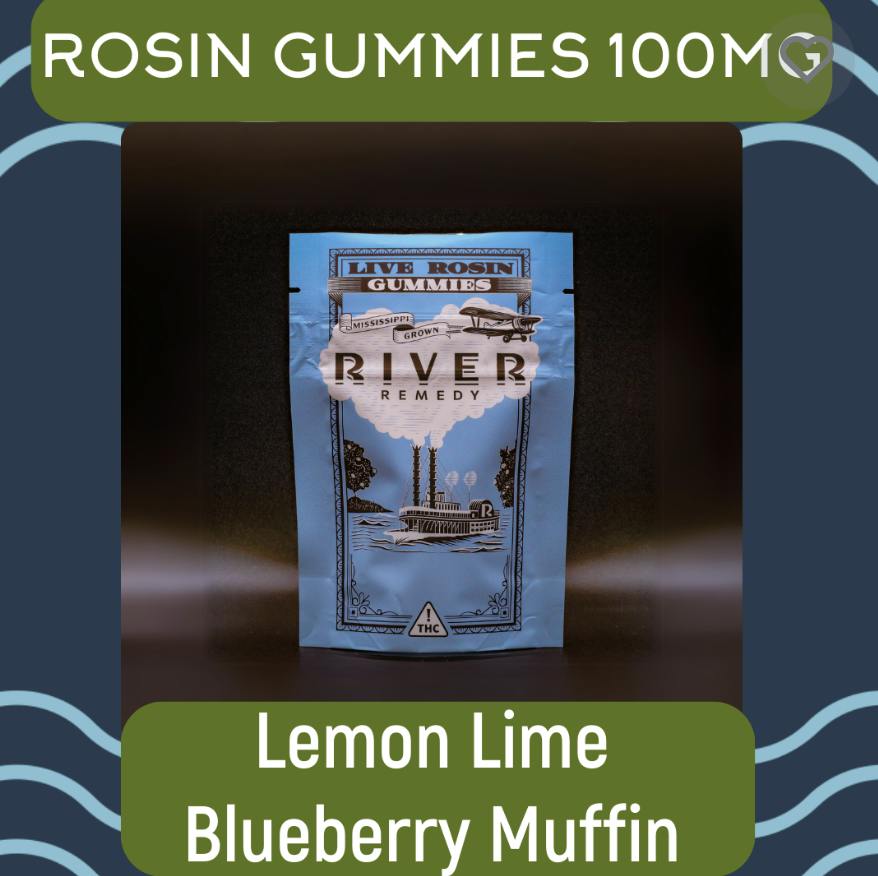 Lemon Lime - 100mg Live Rosin Gummies - River Remedy