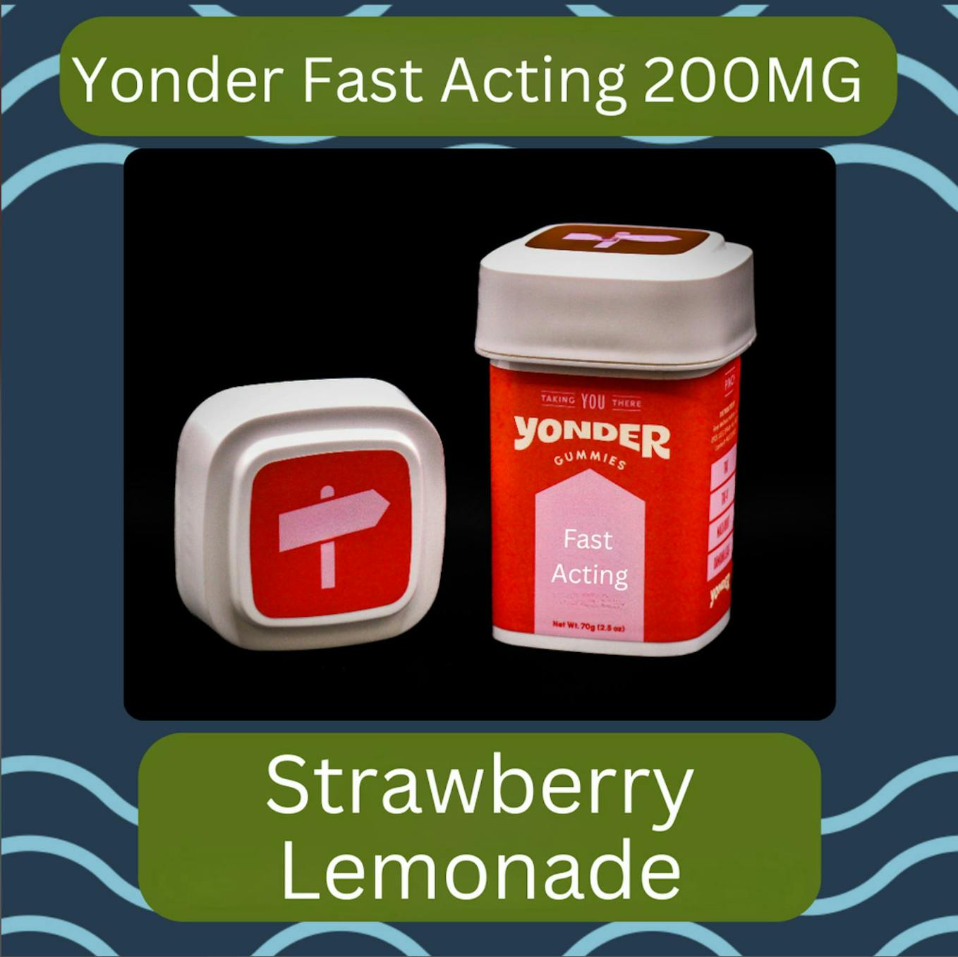 Yonder | Strawberry Lemonade | 200mg Fast-Acting Gummies 10pk by Yonder