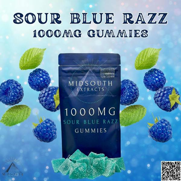 Sour Blue Razz 1000mg - MidSouth Extracts