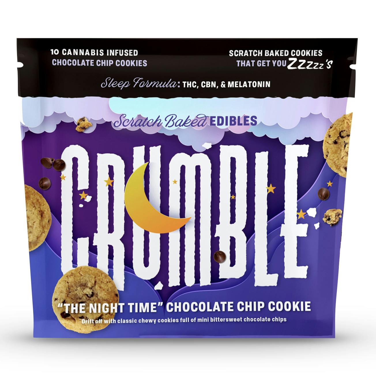 Night Time Chocolate Chip Cookie 100mg - Crumble