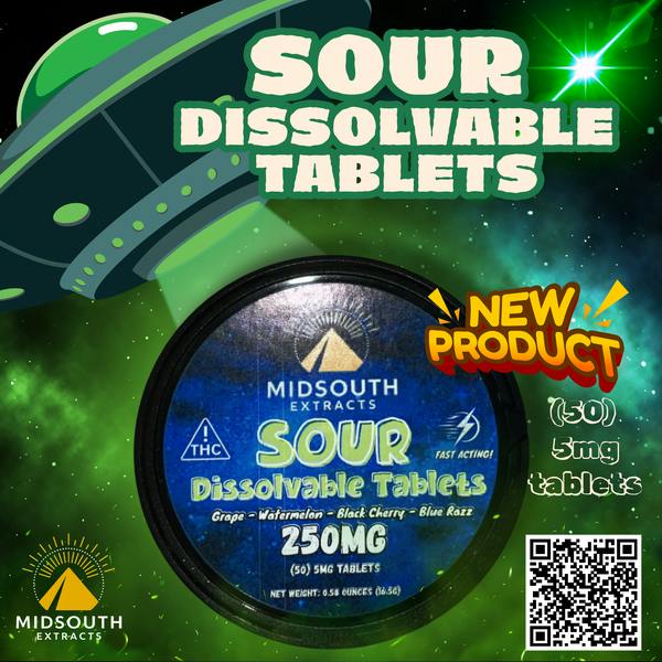Sour Dissolvable Tablets 250mg - MidSouth Extracts - Hybrid