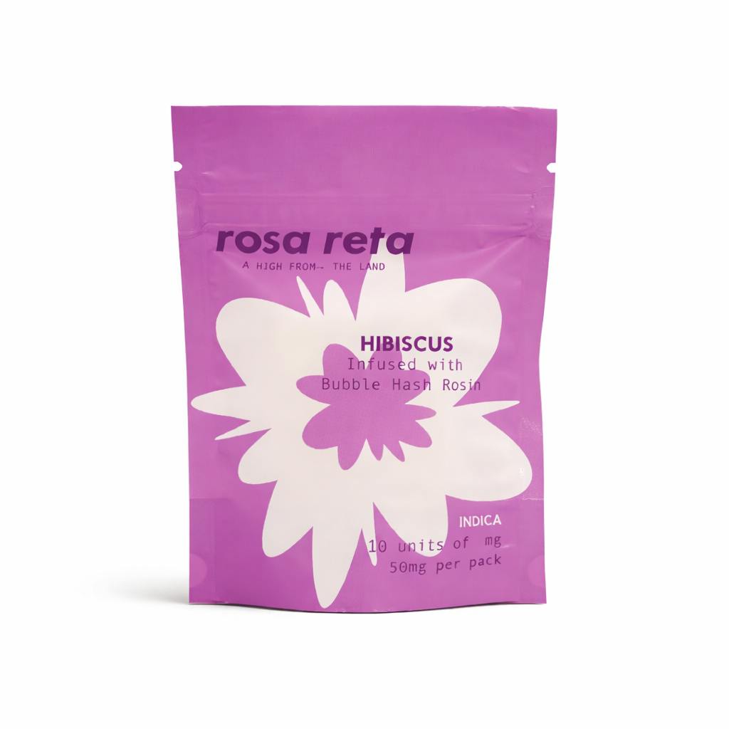 Rosa Reta | Hibiscus | Bubble Hash Rosin | Infused | Gummies | 10 -Pkg