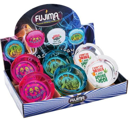 Sayings Glass Ashtray-Assorted Designs