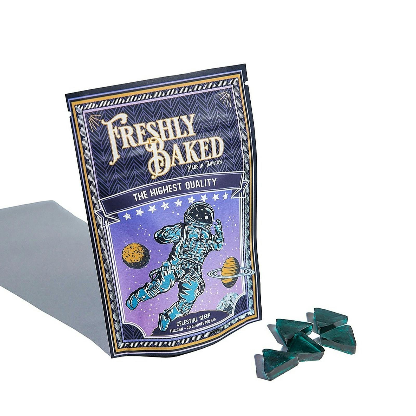 "Celestial Sleep" Blueberry 1:1 Gummies 20pk (100mg THC/100mg CBN)