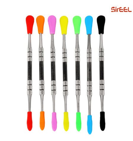 Metal Dabber with Silicone Tips (120mm) at Tree House Craft Cannabis Groton