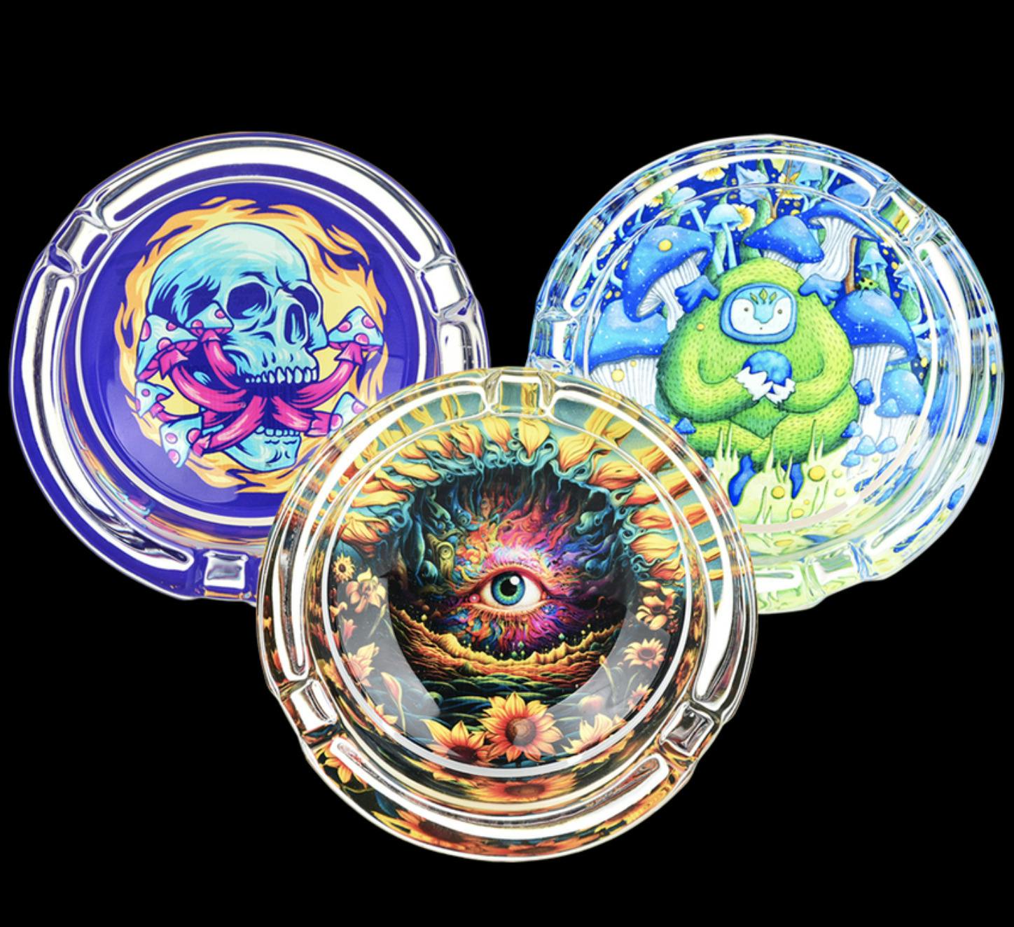 Design Series Round Glass Ashtray (3.4")