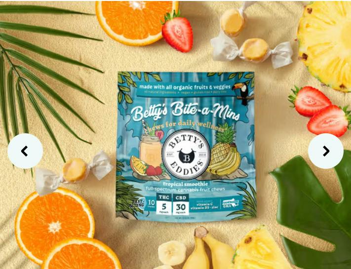Tropical Smoothie Bite-a-Mins 6:1 Fruit Chews 10pk (300mg CBD/50mg) THC