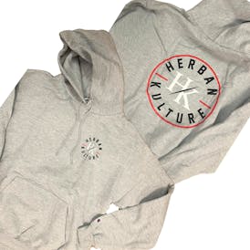 HERBAN KULTURE HOODIE GREY/RED