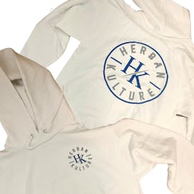 HERBAN KULTURE HOODIE BLUE/WHITE