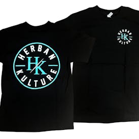 HERBAN KULTURE T-SHIRT TEAL / BLACK