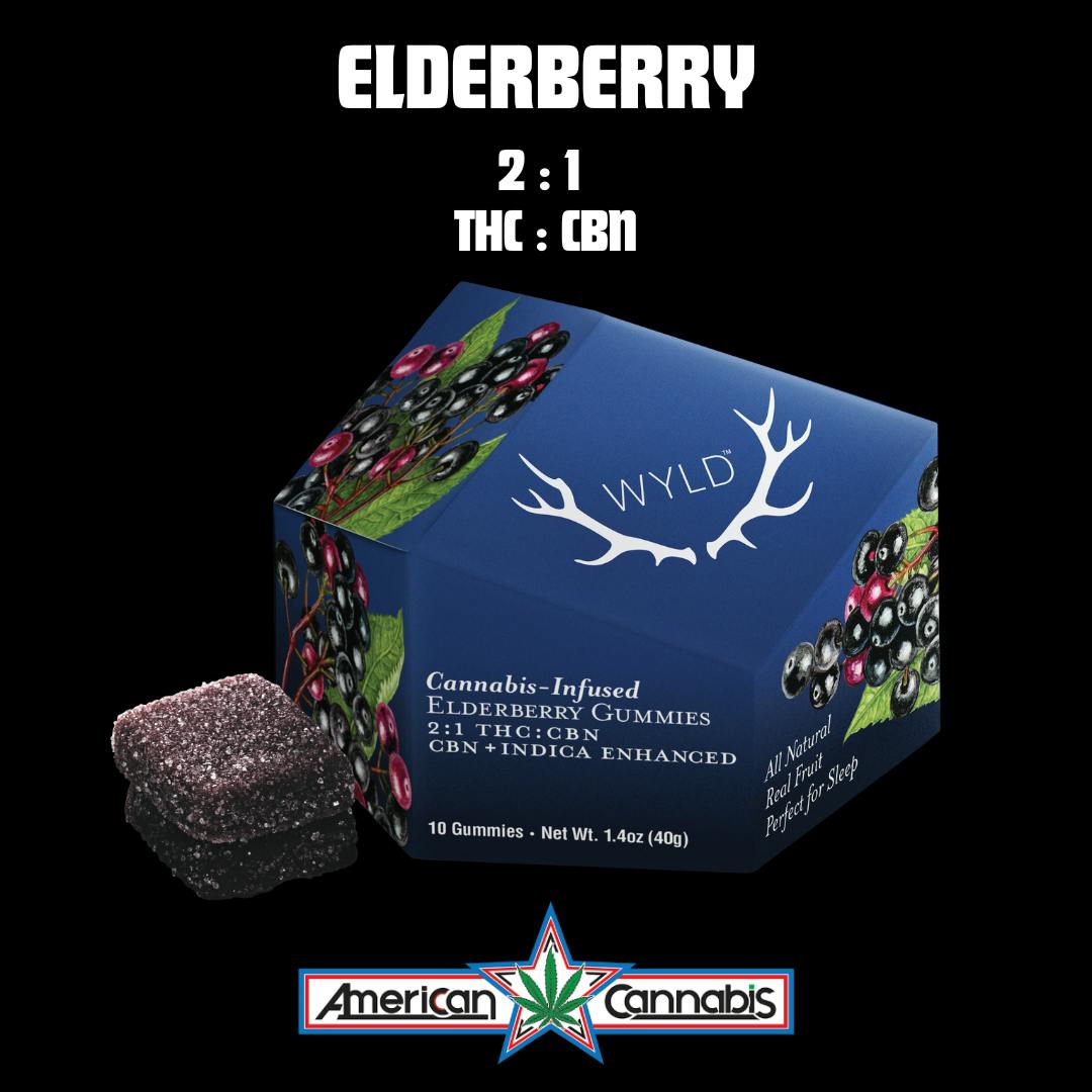 [Edible] WYLD Elderberry 2:1 100mg THC 50mg CBN [Indica]