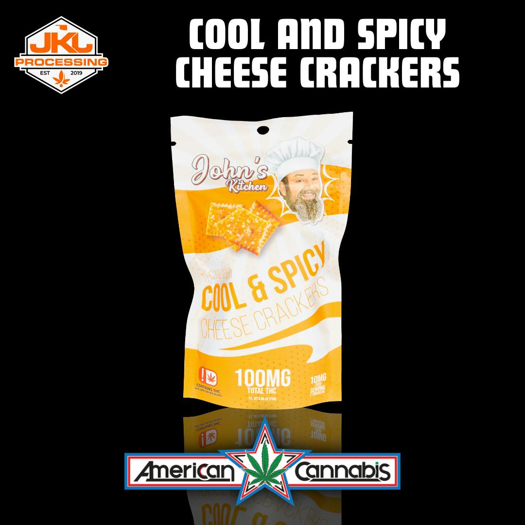 [Edibles] John's Kitchen Spicy & Cool Cheese Crackers 100mg [Hybrid]