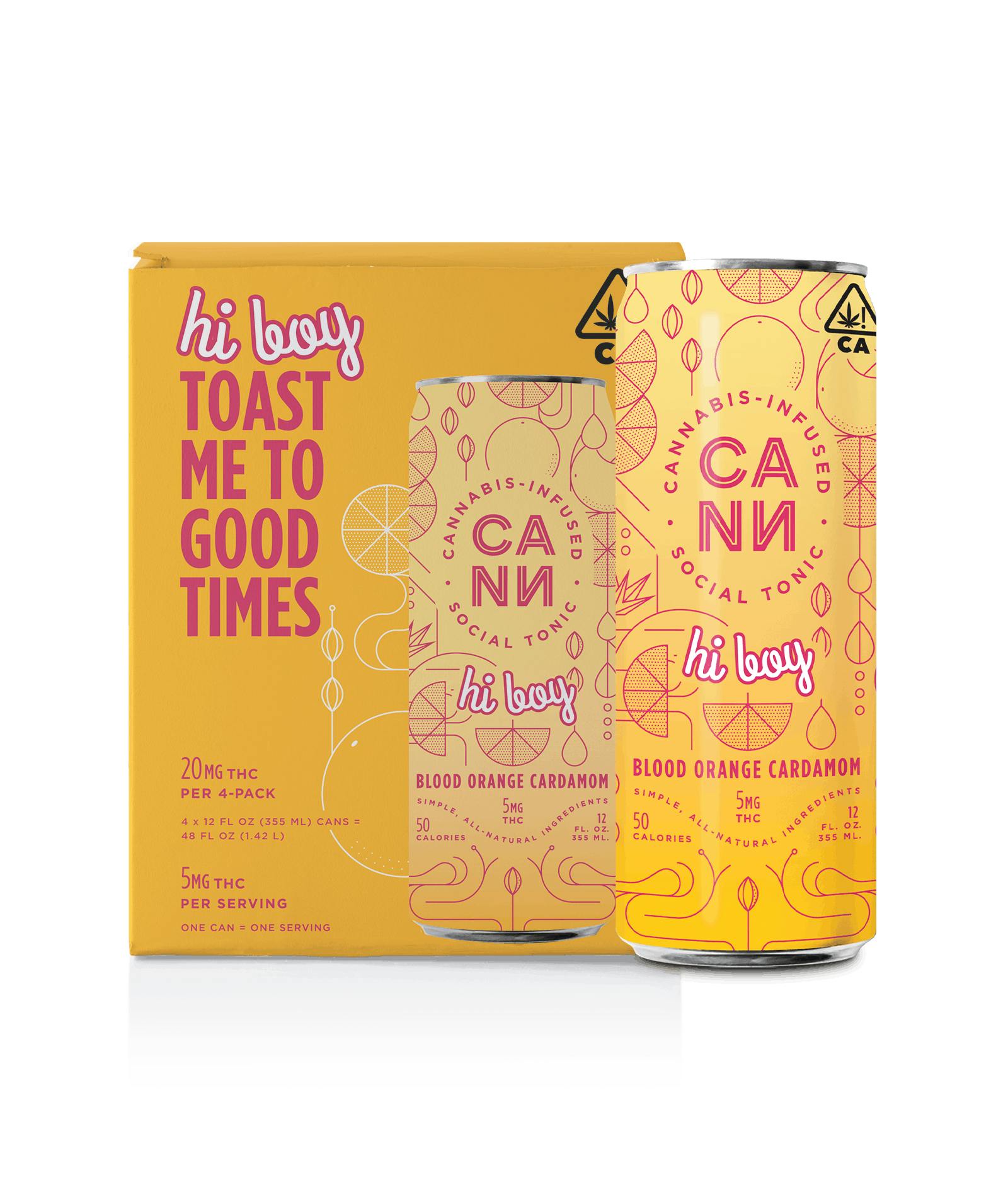 CANN Hi Boys Blood Orange Cardamom 4pk