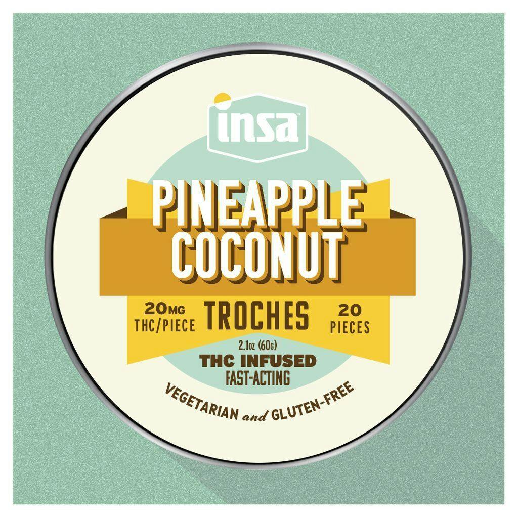 INSA Pineapple Coconut RSO Troches 20mg ea | 20-Pack