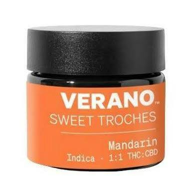 Verano Sweet Mandarin Ratioed Troches 10mg ea | 10-Pack | 1:1 THC:CBD