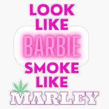 Barbie Smoke Like Marley Sticker
