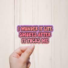 Wonder If Life Smokes Sticker