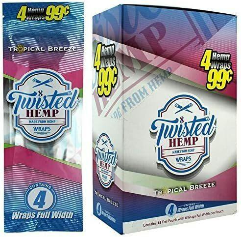 Twisted Hemp 4pk Wraps Assorted Flavors