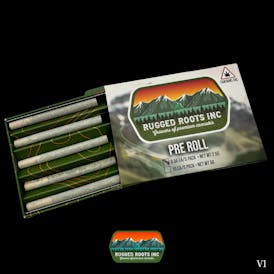 Rugged Roots | Black Cherry Gelato 0.5g Pre Roll 5 Pack
