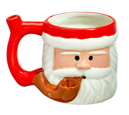 Santa Claus Ceramic Mug with Pipe