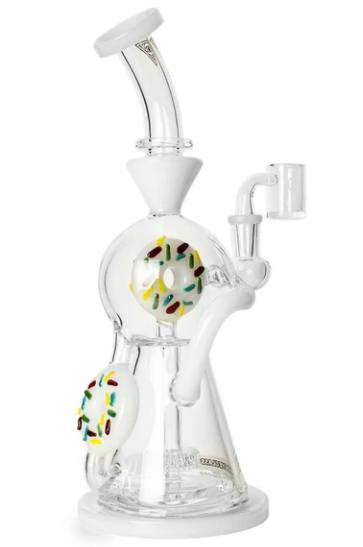 Red Eye Glass 12" Donut Concentrate Recycler- Multiple Colours