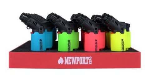 Newport Zero Slide Torch Lighters- Multiple Colours