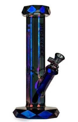 Red Eye Tek 12" Metallic Straight Base Bong Multiple Colours
