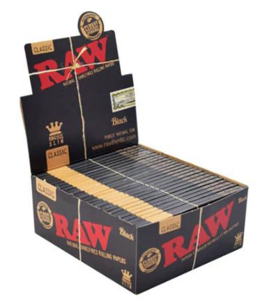 Raw Black Classic Natural Unrefined King Sized Slim Papers