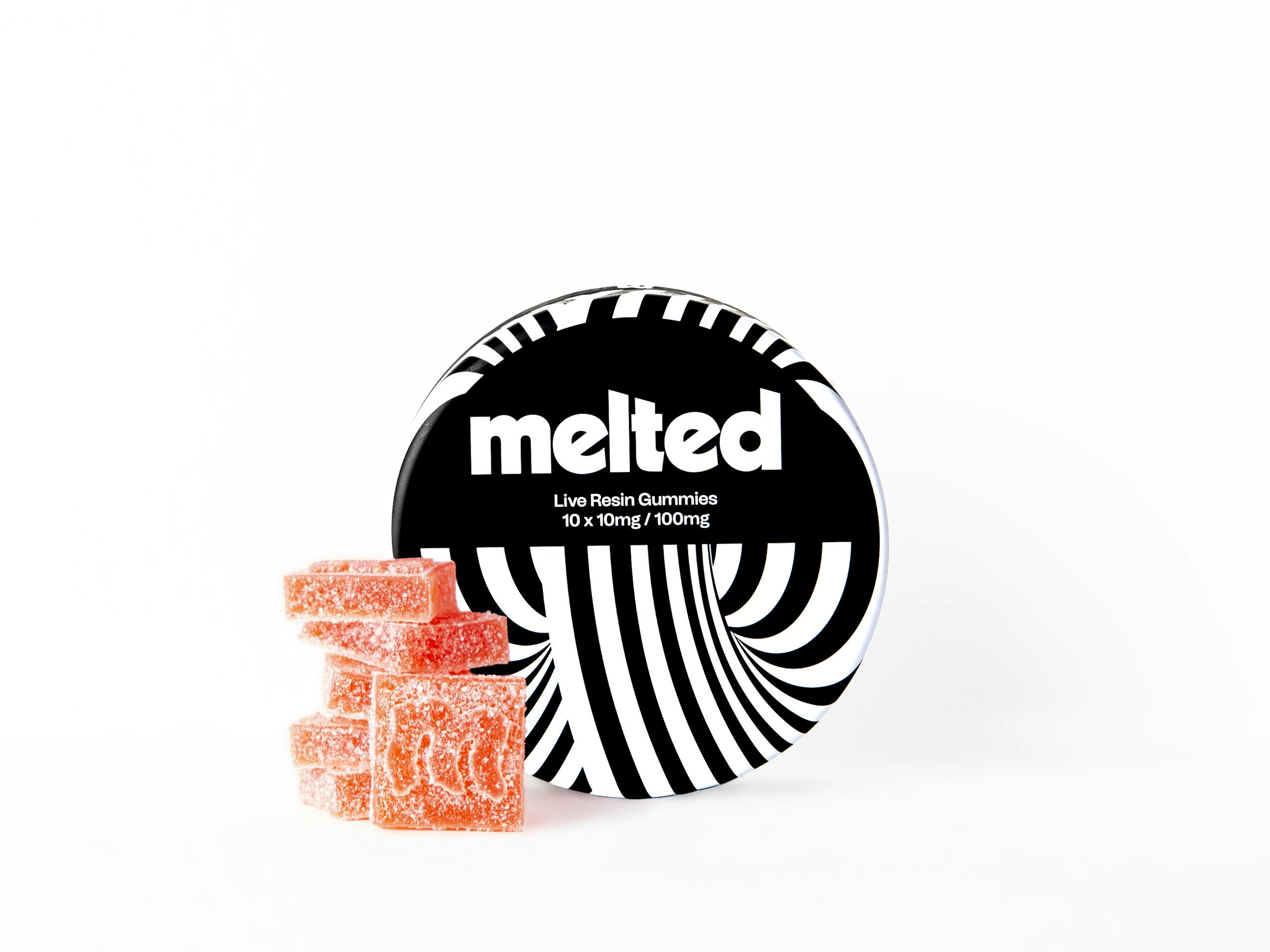 Live Resin Blood Orange Gummies 100mg (10mg ea | 10-Pack)