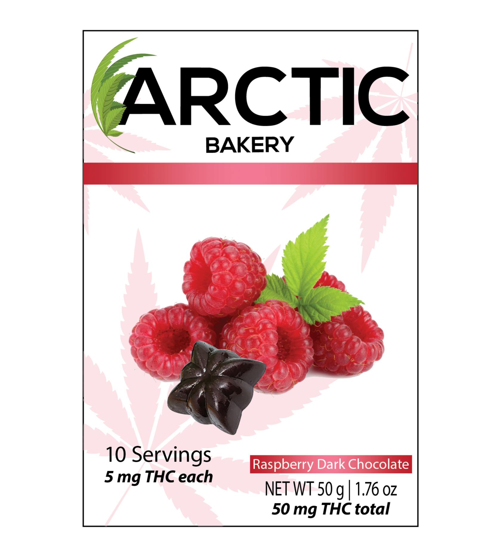 50mg | Raspberry Dark Chocolate | Arctic Stars | Arctic Bakery