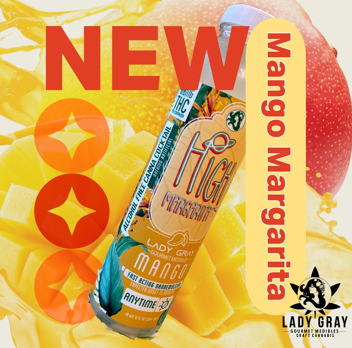 100mg | High Margarita | Mango | Lady Gray Gourmet