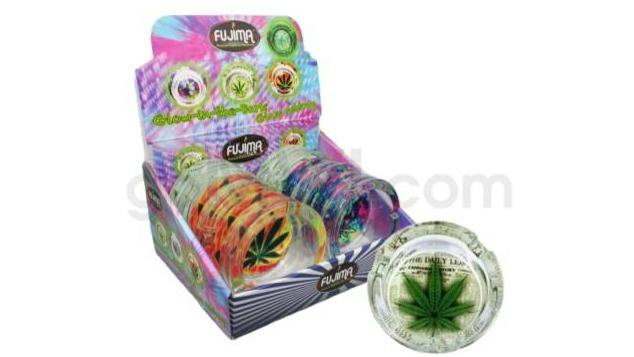 * Glow In The Dark Leaf Print | Ashtray | 907 Distributors