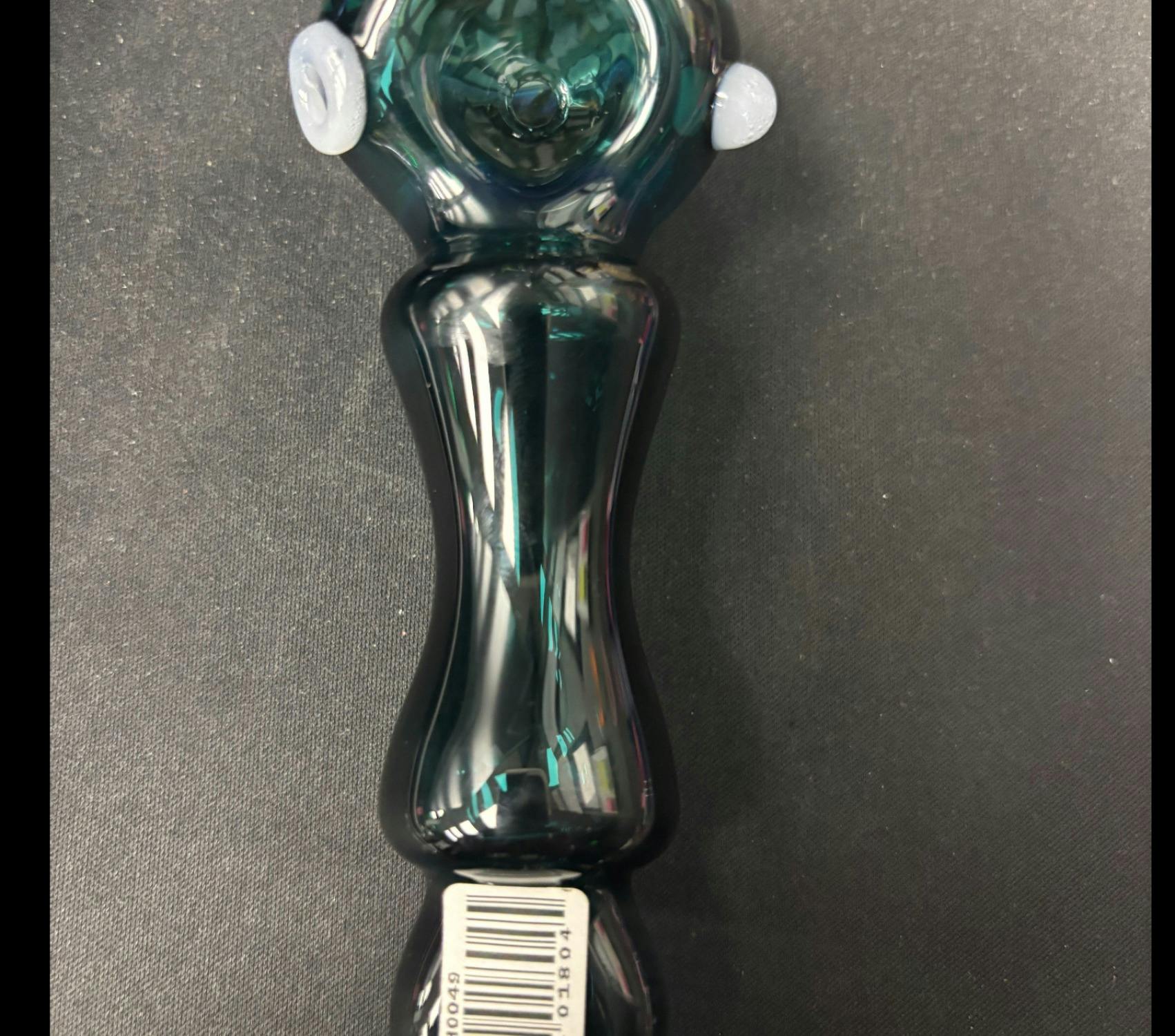 *4" Honeycomb Frit Spoon W/Rings | Jade Green | Pipe | 907 Distributors
