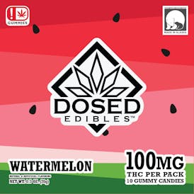 Watermelon 100mg Gummies By Dosed Edibles