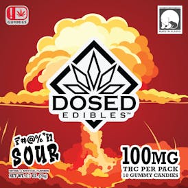 F#@%*n Sour 100mg Gummies By Dosed Edibles