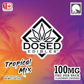 Tropical Mix 100mg Gummies By Dosed Edibles