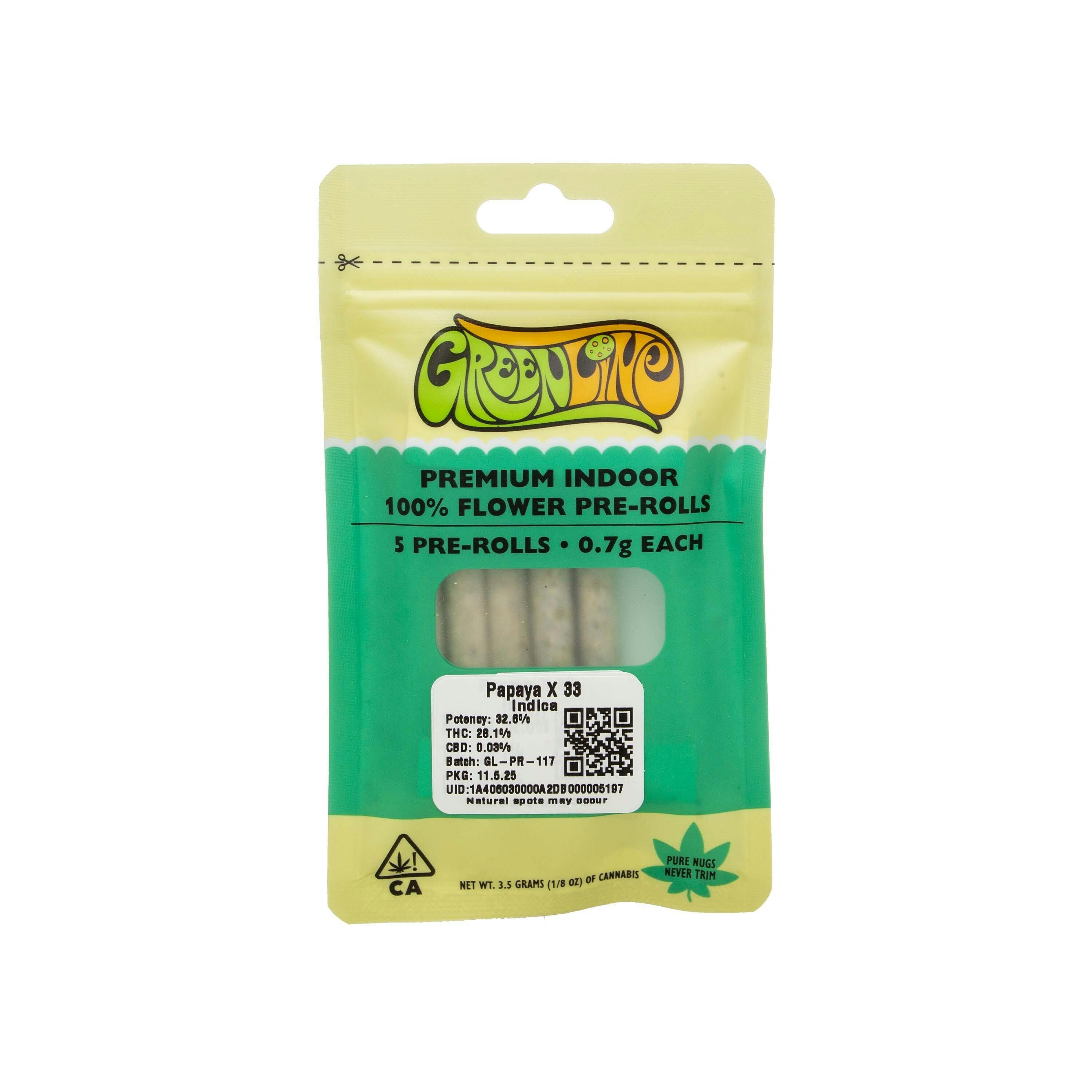 Greenline | Kosher Kush Pre-roll Pack (3.5g)