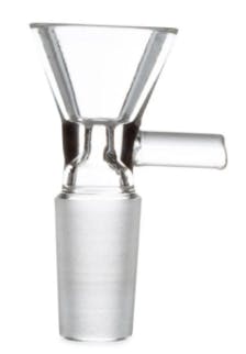 Glass Clear Cone Bowl w/ Handle - male - 14MM