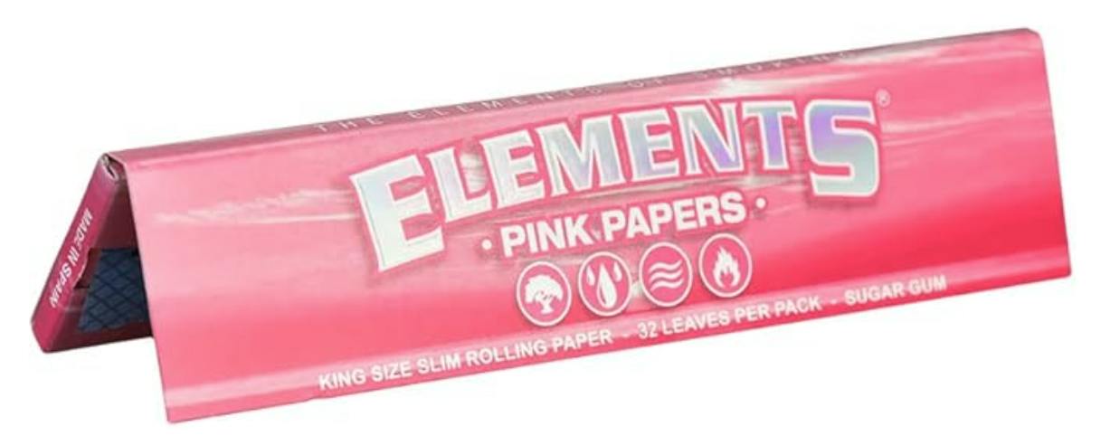 Elements - Ultra Thin Pink - King Size Slim - 32 pc