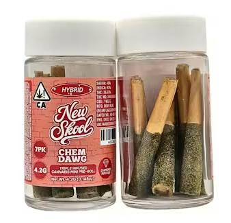New Skool - Chem Dawg - Infused Preroll Pack - 7pk - 4.2g
