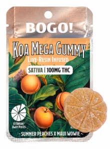Koa Cannabis Co. - Summer Peaches x Maui Wowie - Gummy - 1pc - 100mg