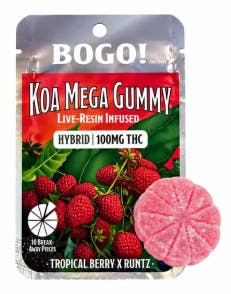 Koa Cannabis Co. - Tropical Berry x Runtz - Gummy - 1pc - 100mg