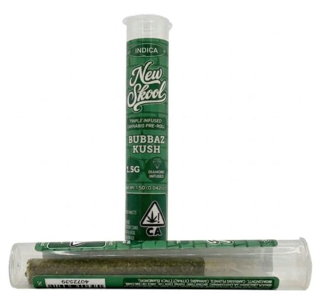 New Skool - Bubbaz Kush - Infused Preroll - 1.5g